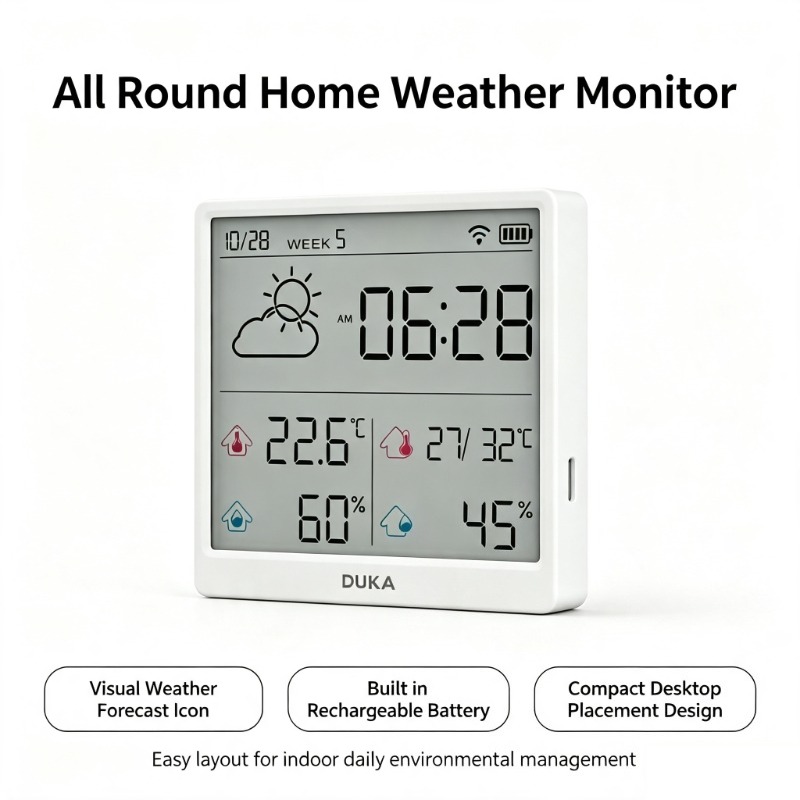 Weather Station Indoor - DUKA TH3 Sensore Intelligente di Temperatura